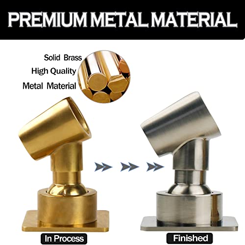 Shower Head Holder All Metal Handheld Shower Wand Bracket Adhesive Shower Wall Mount Holder Brass Shower Spray Holder Brushed Nickel, Drill Free Glue Installation | The Storepaperoomates Retail Market - Fast Affordable Shopping