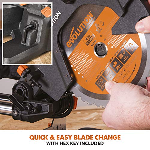 Evolution Power Tools R185SMS+ 7-1/4″ Multi-Material Compound Sliding Miter Saw Plus | The Storepaperoomates Retail Market - Fast Affordable Shopping