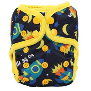 Sigzagor Newborn Baby Diaper Nappy Cover 8lbs-10lbs For Boys (To The Moon)