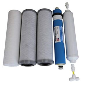 Compatible APEC Ultimate Complete 5 stage high capacity filter set for model ROES-50, RO-45, RO-PUMP RO Reverse Osmosis systems, 100% compatible + instructions and free tech support, provided by Alton
