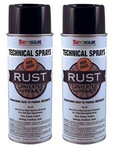 Seymour 16-045 Rust Converter & Primer Spray Paint, 12oz – 2/Pack