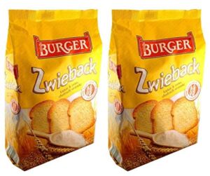 Burger Zwieback Rusk Bread From Germany Pack of 2