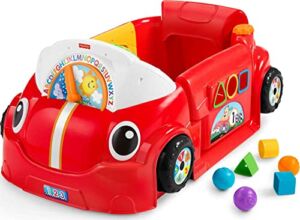 Fisher-Price Laugh & Learn Crawl Around Car, red interactive play center with Smart Stages learning content for babies and toddlers ages 6 months and up