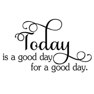 Today is A Good Day for A Good Day Vinyl Wall Decal Positive Quotes Lettering Words Décor Inspirational Art Letters