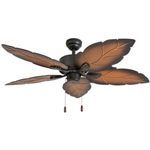 Prominence Home 50571-01 Beauxregard Ceiling Fan, 52″, Mocha, Tropical Bronze
