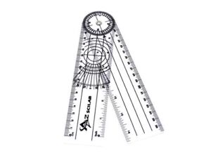 A2ZSCILAB Plastic 8″ Spinal Goniometer 360 Degree ISOM Physical Therapy Angle Protractor Ruler