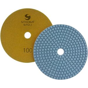 Stadea PPW210D Diamond Polishing Pads 5 Inch – For Concrete Terrazzo Marble Granite Countertop Floor Wet Polishing, Grit 100 – Pack of 2
