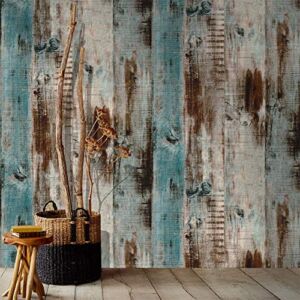 Orgrimmar 236″ x 17.8″ Wood Peel and Stick Wallpaper Self-Adhesive Removable Wallpaper Covering Decorative Stick Film Vintage Wood Panel Wallpaper Vinyl Simulated Decal Roll