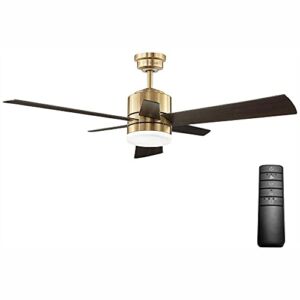 Home Decorators Collection Hexton LED Indoor Brushed Gold Ceiling Fan (52 in.)