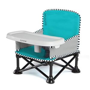 Summer Pop ‘n Sit SE Booster Chair, Sweet Life Edition, Aqua Sugar Color – Booster Seat for Indoor/Outdoor Use – Fast, Easy and Compact Fold