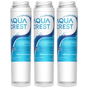 AQUACREST GXRLQR Undersink Inline Water Filter, NSF 42 Certified, Reduces Chlorine, Taste&Odor, Replacement for GE SmartWater Twist and Lock in-Line GXRLQR Water Filter (Pack of 3)