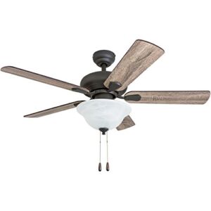 Prominence Home 50656-01 Hawks Bluff Traditional Ceiling Fan, 42″, Barnwood/Tumbleweed, Aged Bronze