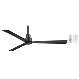 Minka-Aire F787-CL, Simple 52″ Ceiling Fan in Coal Finish with Additional Wall Control