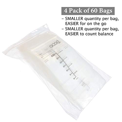 240 CT (4 Pack of 60 Bags) Best Value Pack Breastmilk Storage Bags – 7 OZ, Pre-Sterilized, BPA Free, Leak Proof Double Zipper Seal, Self Standing, for Refrigeration and Freezing (60 Count (Pack of 4)) | The Storepaperoomates Retail Market - Fast Affordable Shopping
