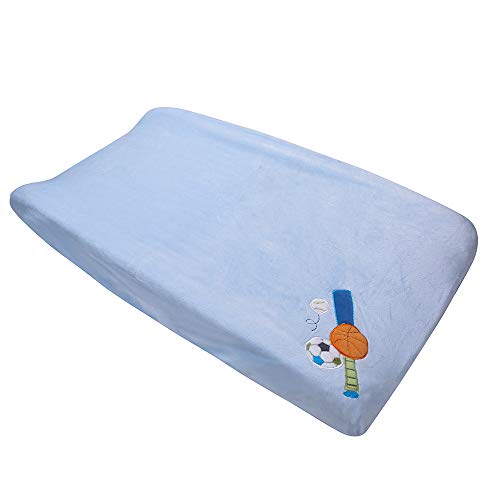Coral Velvet Nursery Diaper Changing Table Cover Baby Girl Baby Boy Diaper Changing Pad Cover 1PC (Light Blue Sports) | The Storepaperoomates Retail Market - Fast Affordable Shopping