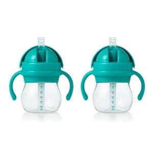 OXO Tot Transitions Straw Cup With Handles 6 oz – Teal – 2 Pack
