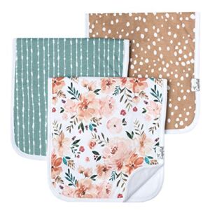 Baby Burp Cloth Small 21”x10” Size Premium Absorbent Triple Layer 3-Pack Gift Set ‘Autumn’ by Copper Pearl