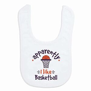 Basketball Baby & Infant Bib | Apparently, I like Basketball | Microfiber Bib