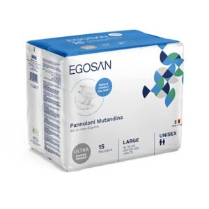 Egosan Ultra Incontinence Disposable Adult Diaper Brief Maximum Absorbency and Adjustable Tabs for Men and Women (Large, 15-Count)