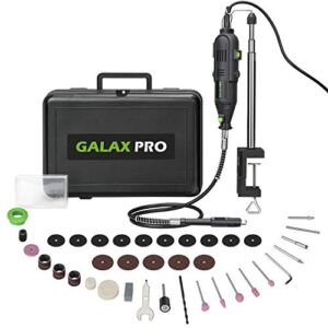 GALAX PRO 135W Rotary Tool Kit, Variable Speed 8000-32500rpm, 40 Accessories with Flex Shaft Ideal for DIY Creations, Craft Projects, Drilling, Cutting, Sanding, Polishing and Engraving