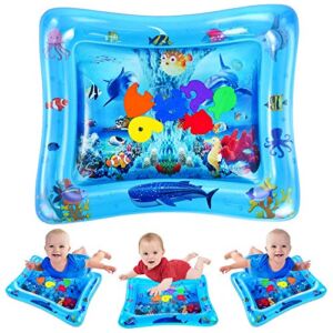 VATOS Tummy Time Baby Water Play Mat Toys for 3 6 9 Months Newborn Infant&Toddlers, Inflatable Sensory Toys Gifts for Boy Girl| BPA Free Infant Early Development Activity Centers
