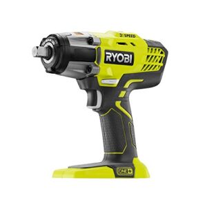 RYOBI P261 18 Volt One+ 3-Speed 1/2 Inch Cordless Impact Wrench w/ 300 Foot Pounds of Torque and 3,200 IPM (Batteries Not Included, Power Tool Only) (Renewed)