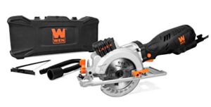 WEN 3625 5-Amp 4-1/2-Inch Beveling Compact Circular Saw with Laser and Carrying Case