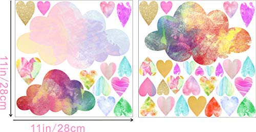 Cloud Wall Decals Heart Wall Decals Removable Peel and Stick Nursery Wall Decal Baby Kids Room Wall Decor | The Storepaperoomates Retail Market - Fast Affordable Shopping
