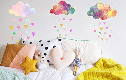 Cloud Wall Decals Heart Wall Decals Removable Peel and Stick Nursery Wall Decal Baby Kids Room Wall Decor | The Storepaperoomates Retail Market - Fast Affordable Shopping