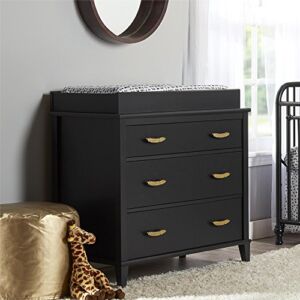 Little Seeds Monarch Hill Hawken Changing Table Topper, Black
