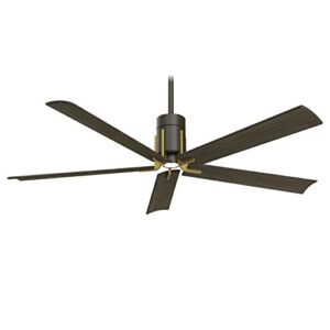 Minka-Aire F684L-ORB/TB Clean 60 Inch Ceiling Fan with Integrated 10W LED Light and DC Motor in Oil Rubbed Bronze/Toned Brass Finish