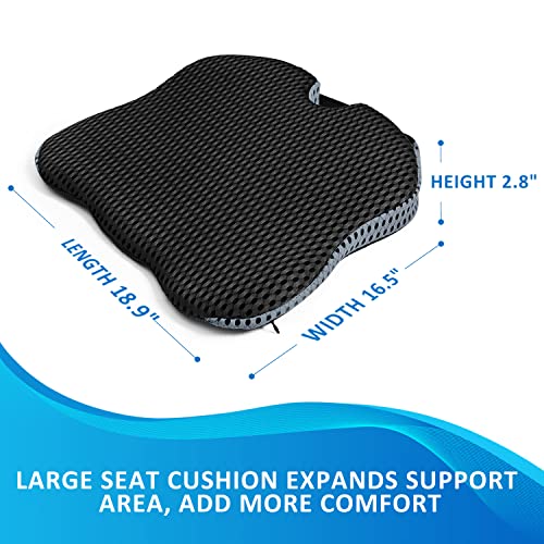 Dreamer Car Seat Cushion for Car Seat Driver – Memory Foam Office Chair Cushions with Larger Size to Add More Comfort – Wedge Driver Seat Cushion Improve Driving View- (Mesh Cover,Black) | The Storepaperoomates Retail Market - Fast Affordable Shopping