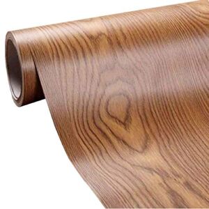 Self Adhesive Wood Grain Furniture Stickers PVC Wallpaper cabinets Gloss Film Vinyl Counter Top Decal 15.6”x79”