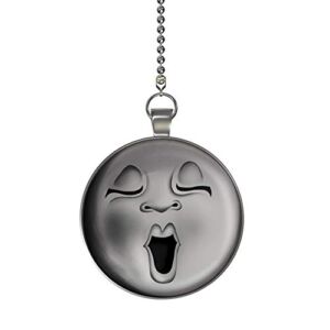 Yawning Moon Glow in the Dark Fan/Light Pull Pendant with Chain
