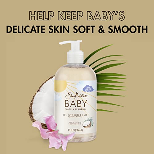 SheaMoisture Baby Wash and Shampoo for Baby Skin 100% Virgin Coconut Oil Cruelty Free Skin Care 13 oz | The Storepaperoomates Retail Market - Fast Affordable Shopping