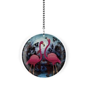 Moonlit Flamingos Fan/Light Pull