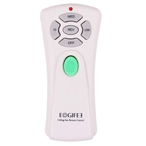 Eogifee Ceiling Fan Remote Control with Reverse, Light Dimmer, 3 Speed Adjustable Control of Replacement of Hampton Bay CHQ7080T UC7080T Remote Control Only Remote
