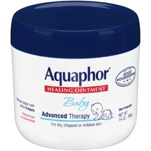 Aquaphor Baby Advanced Therapy Healing Ointment Aqwe, Skin Protectant, 14 Ounce Jar (2 Pack)