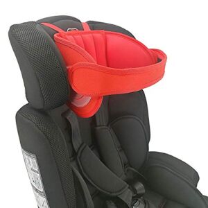 Adjustable Child Car Seat Head Support, Universal Suitable for Both Children and Adults, Head Protect Pad on Child Car Seat, Safety Car Sleeping Headrest for Child, Infants, Toddlers and Adults (Red)