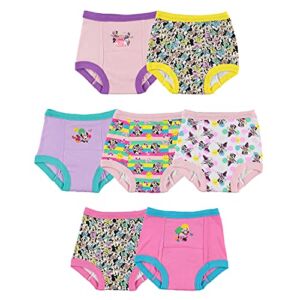 Disney baby girls Minnie Mouse Pants Multipack and Toddler Potty Training Underwear, Minnietraining7pk, 4T US