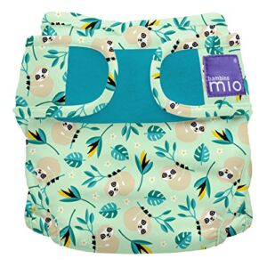 Bambino Mio, mioduo Cloth Diaper Cover, Swinging Sloth, Size 1 (<21lbs)