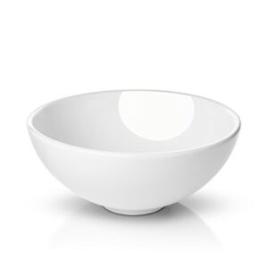 Miligore 11″ Round White Ceramic Vessel Sink – Modern Above Counter Bathroom Vanity Bowl