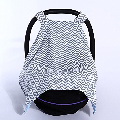 2 in 1 Carseat Canopy Cover and Nursing Cover Up – Universal Fit Infant Baby Car Seat Canopy Stroller Cover | Best for Breastfeeding Moms | Perfect for Both Girls and Boys – Chevron | The Storepaperoomates Retail Market - Fast Affordable Shopping