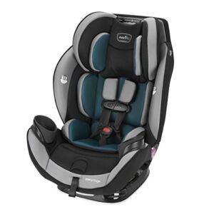 Evenflo EveryStage DLX Convertible Car & Booster Seat, Rear-Facing Ratchet Tightened, For Ages Infant to 10, Reef Blue