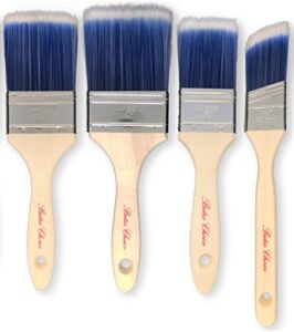 Bates Paint Brushes – 4 Pack, Wood Handle, Paint Brush, Paint Brushes Set, Professional Wall Brush Set, House Paint Brush, Trim Paint Brush, Sash Paint Brush