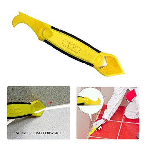 Crenics 3 Pieces Caulking Tool Kit, Yellow Silicone Sealant Finishing and Replace Removal Tool with a Caulk Nozzle | The Storepaperoomates Retail Market - Fast Affordable Shopping