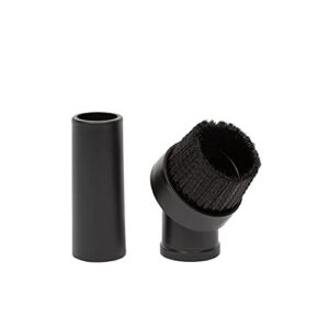 Shop-Vac 9199700 Round Brush Nozzle w/Adaptor, Plastic Construction, Black in Color, Fits 1-1/4 Inch and 1-1/2 inch Diameters, (1-Set)
