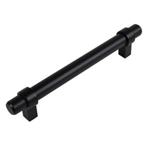 5 Pack – Cosmas 161-4FB Flat Black Contemporary Bar Cabinet Handle Pull – 4″ Inch (102mm) Hole Centers