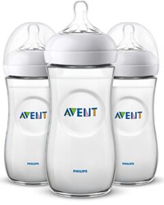 Avent 3-Pack Natural Wide Neck Bottles – clear, one size