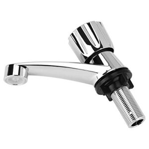 Water Tap Single Cold Faucet Water Nozzle G1/2 Bathroom Basin Kitchen Sink Rest Room Washing Basin Accessories ABS(Knob Handle)